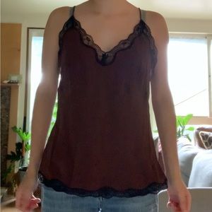 Brown Lace tank